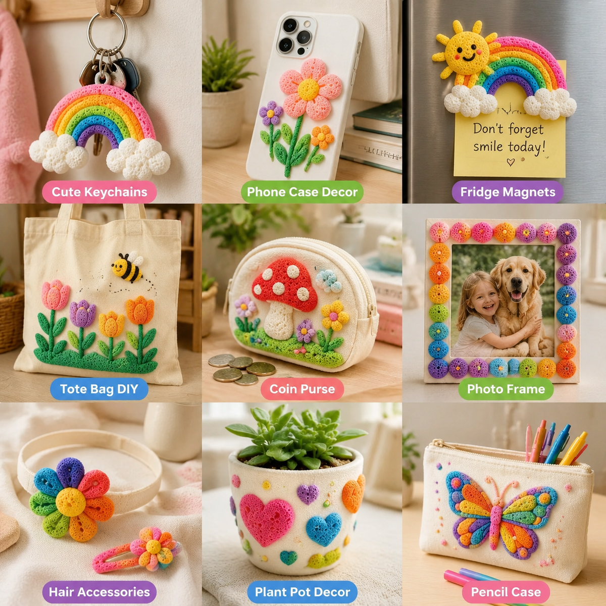 Popcorn IEY® 3D Puffy Pens 18-Color Set | Magical Coloring Pens That “Rise” After Drawing | Kids’ Early Learning DIY Craft Gift Set