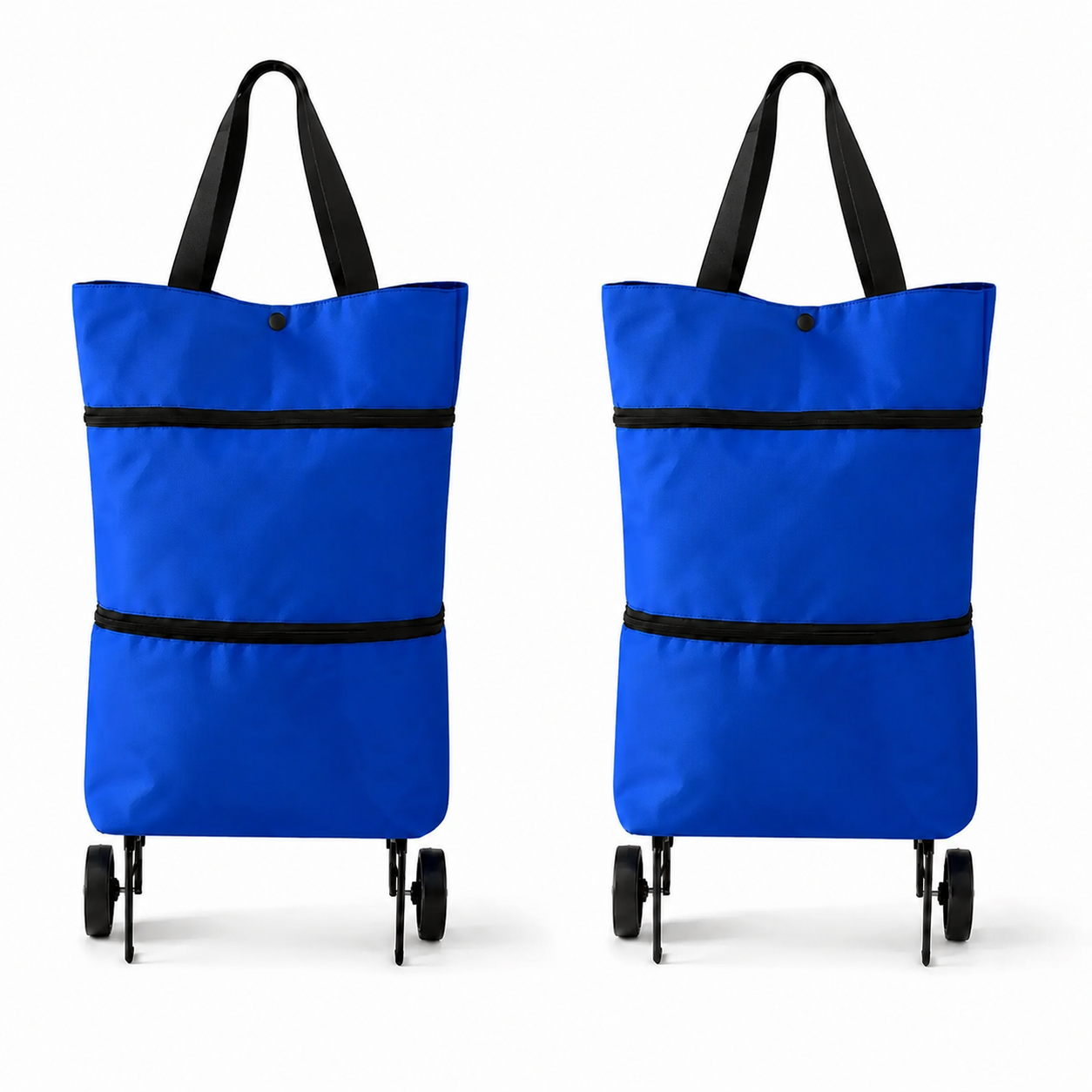 🛒Foldable shopping trolley – Practical shopping bag with wheels for daily shopping