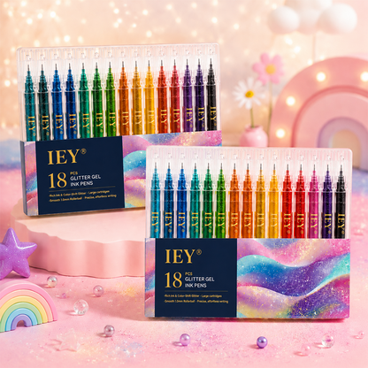 Popcorn IEY® 3D Puffy Pens 18-Color Set | Magical Coloring Pens That “Rise” After Drawing | Kids’ Early Learning DIY Craft Gift Set