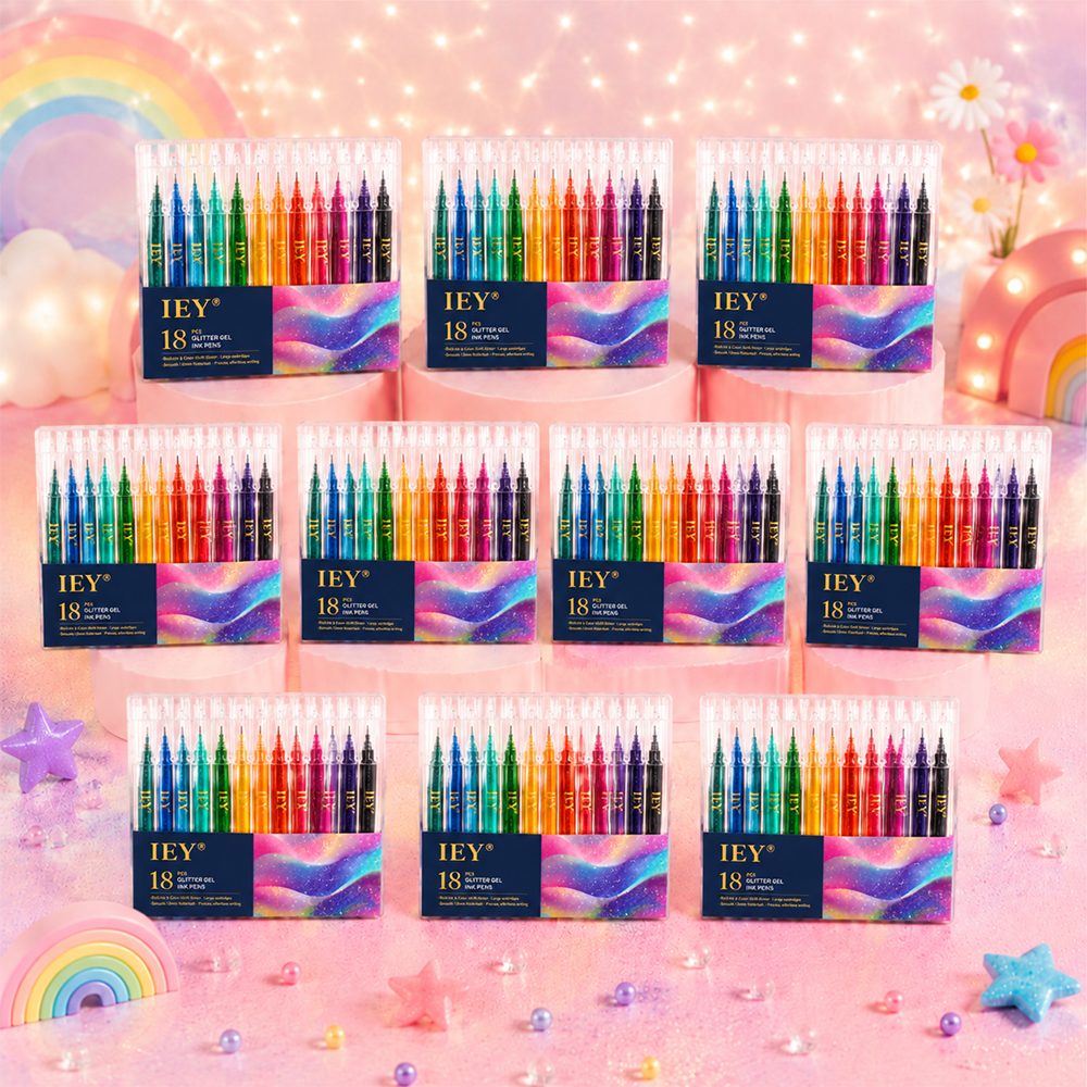 Popcorn IEY® 3D Puffy Pens 18-Color Set | Magical Coloring Pens That “Rise” After Drawing | Kids’ Early Learning DIY Craft Gift Set
