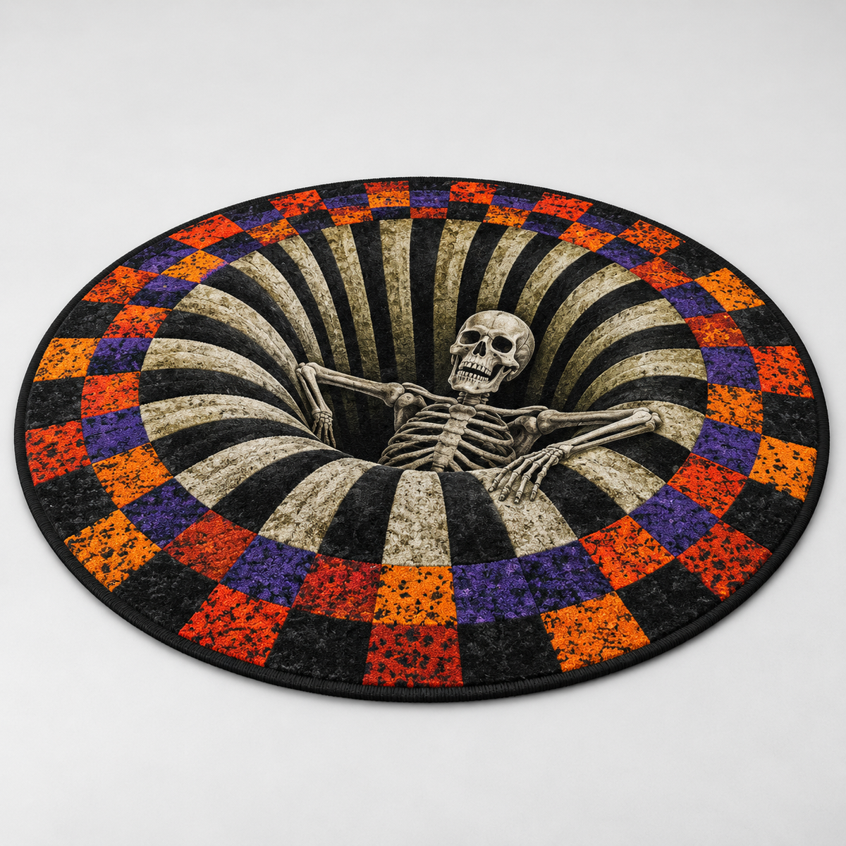 3D Vortex Halloween Rug: Watch Your Step… If You Dare!