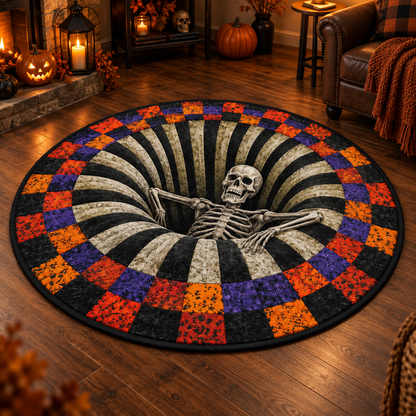 3D Vortex Halloween Rug: Watch Your Step… If You Dare!