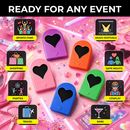 12-Color Heart Hair Chalk Set – One-Swipe Temporary Hair Color, Washable & Mixable, Pocket-Sized Color for Kids, Teens & Adults, Parties, Festivals & Cosplay