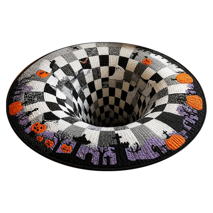 3D Vortex Halloween Rug: Watch Your Step… If You Dare!