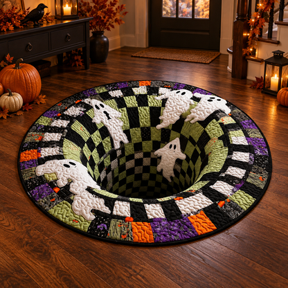 3D Vortex Halloween Rug: Watch Your Step… If You Dare!