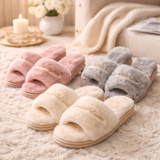 SnuggleLoom Fuzzy Slippers