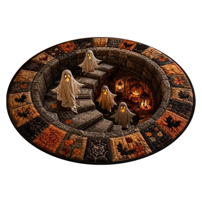 3D Vortex Halloween Rug: Watch Your Step… If You Dare!