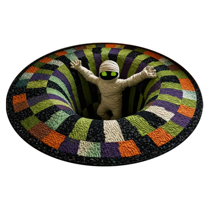 3D Vortex Halloween Rug: Watch Your Step… If You Dare!