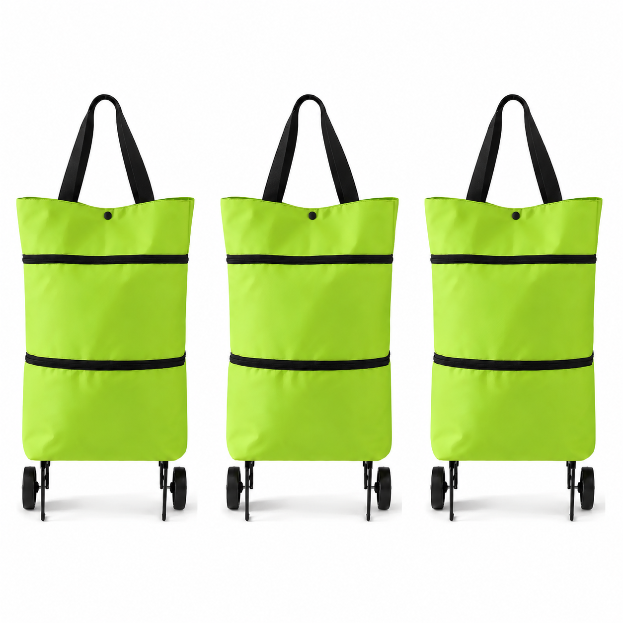 🛒Foldable shopping trolley – Practical shopping bag with wheels for daily shopping