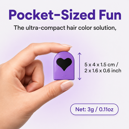 12-Color Heart Hair Chalk Set – One-Swipe Temporary Hair Color, Washable & Mixable, Pocket-Sized Color for Kids, Teens & Adults, Parties, Festivals & Cosplay
